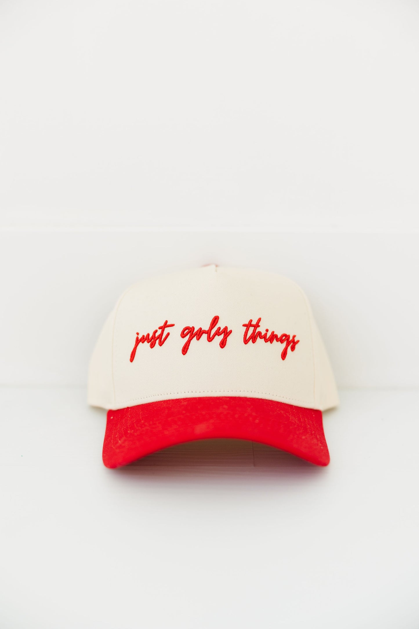 RED "just grly things" Trucker Hat
