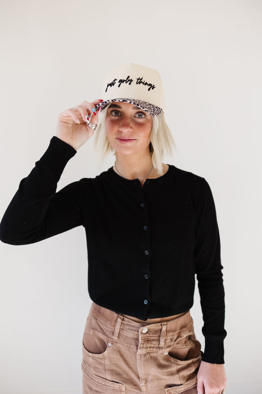 CHEETAH "just grly things" Trucker Hat