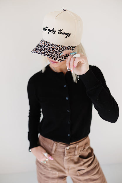 CHEETAH "just grly things" Trucker Hat
