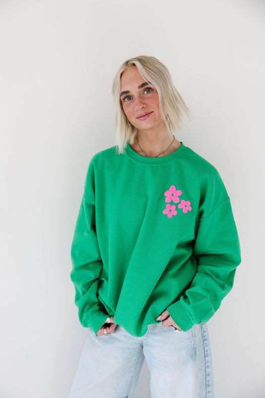 GREEN ASK-ME-ABOUT-MY-NAILS Sweatshirt
