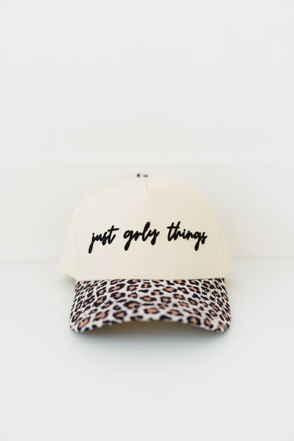 CHEETAH "just grly things" Trucker Hat