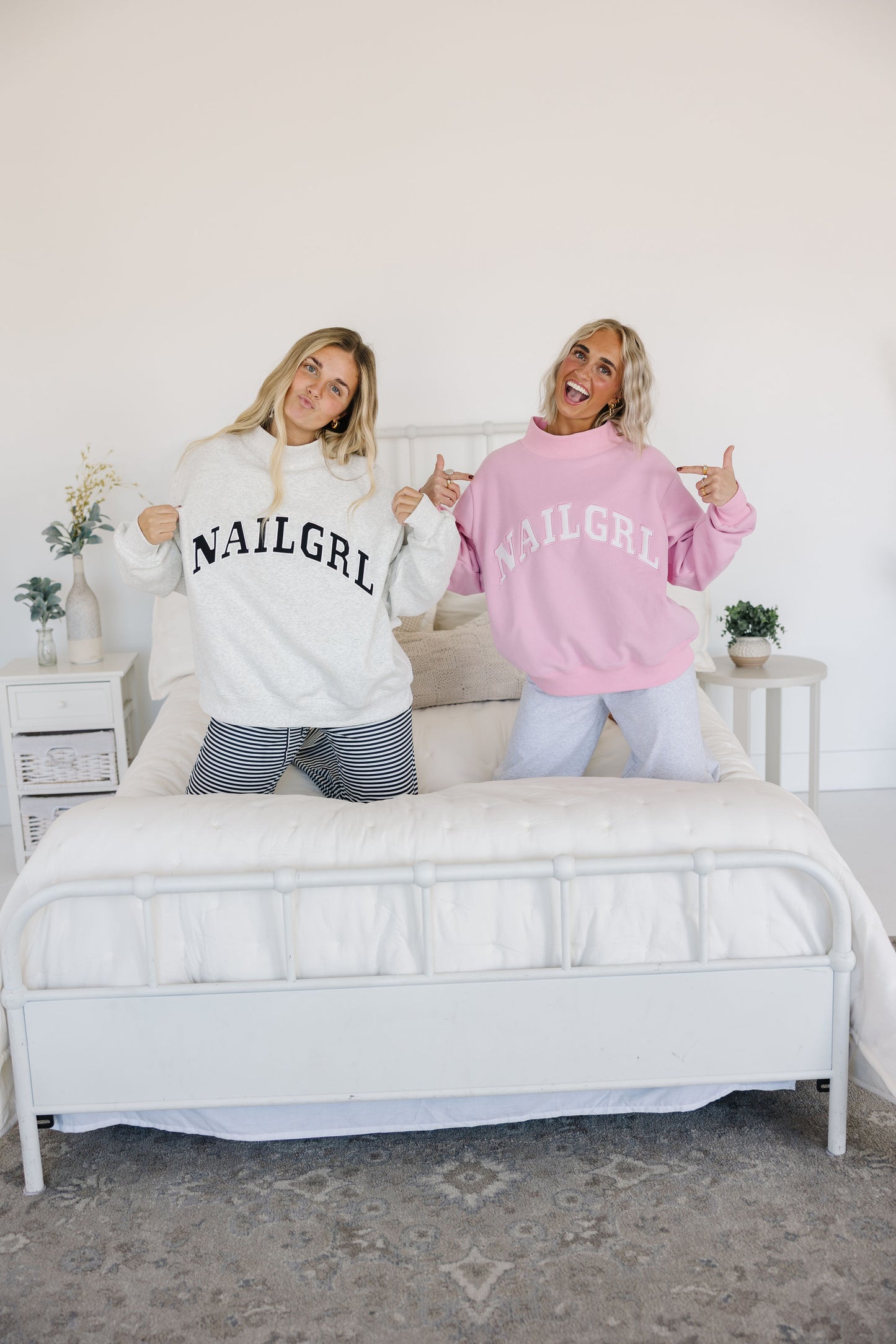 PRE-ORDER Heather gray nailgrl mockneck